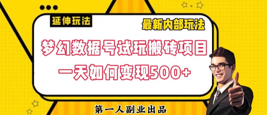 数据号回归玩法游戏试玩搬砖项目再创日入500+【揭秘】-1