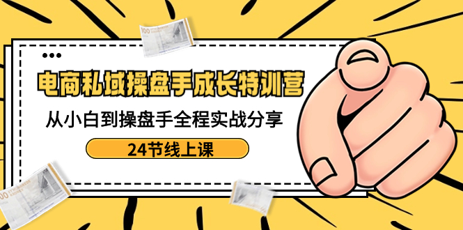 （8723期）电商私域-操盘手成长特训营：从小白到操盘手全程实战分享-24节线上课-创奇社
