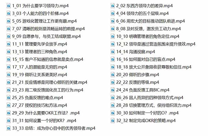 （9124期）管理者必学的领导力课：教你解决团队沟通和激励难题（33节课）-2