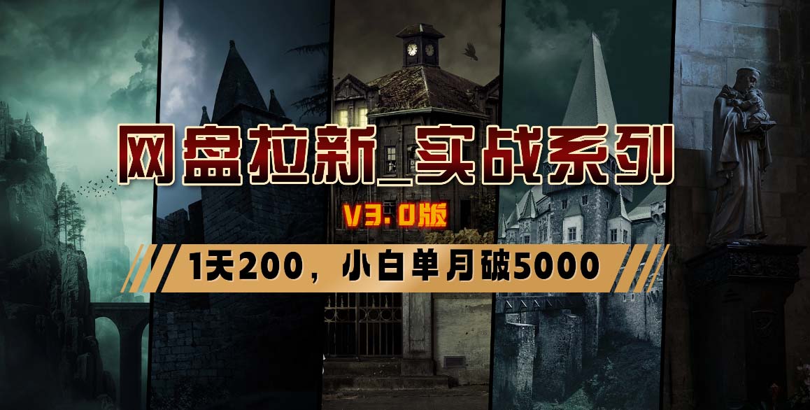 （8901期）网盘拉新_实战系列，小白单月破5K（v3.0版保姆级教程）-创奇社