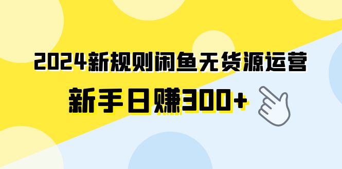 （9522期）2024新规则闲鱼无货源运营新手日赚300+-创奇社