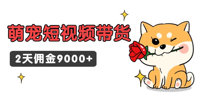 （9273期）东哲日记·萌宠短视频带货，2天佣金9000+-创奇社