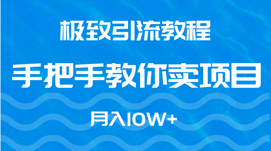 （9265期）极致引流教程，手把手教你卖项目，月入10W+-创奇社