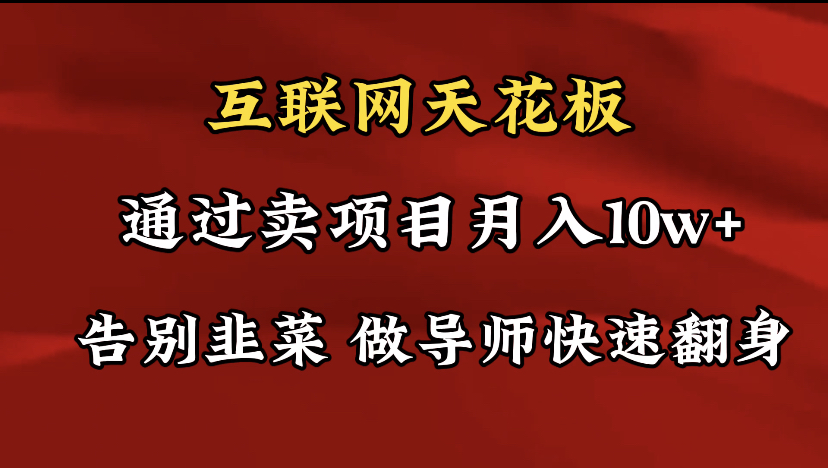 （9201期）导师训练营互联网的天花板，让你告别韭菜，通过卖项目月入10w+，一定要…-创奇社
