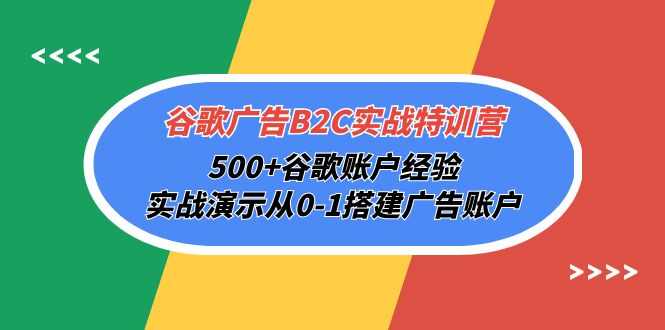 （10096期）谷歌广告B2C实战特训营，500+谷歌账户经验，实战演示从0-1搭建广告账户-创奇社