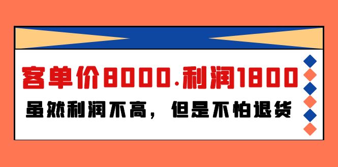 （9882期）某付费文章《客单价8000.利润1800.虽然利润不高，但是不怕退货》-创奇社
