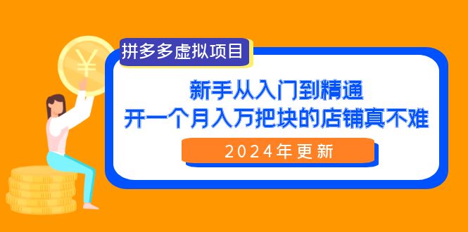 （9744期）拼多多虚拟项目：入门到精通，开一个月入万把块的店铺 真不难（24年更新）-创奇社