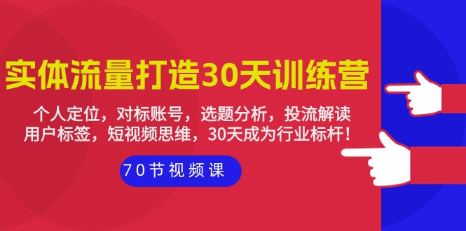 （9782期）实体-流量打造-30天训练营：个人定位，对标账号，选题分析，投流解读-70节-创奇社