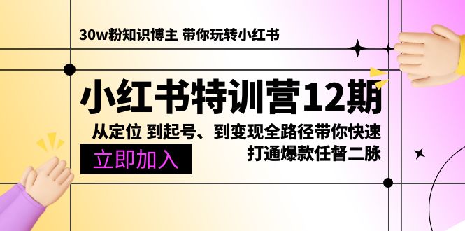 （10666期）小红书特训营12期：从定位 到起号、到变现全路径带你快速打通爆款任督二脉-创奇社 - AI前沿·副业变现·资源教程！