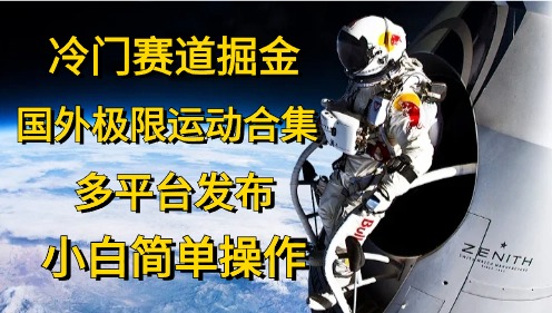 （10745期）冷门赛道掘金，国外极限运动视频合集，多平台发布，小白简单操作-创奇社