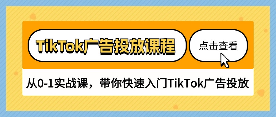 （10731期）TikTok广告投放课程，从0-1实战课，带你快速入门TikTok广告投放（30节课）-创奇社