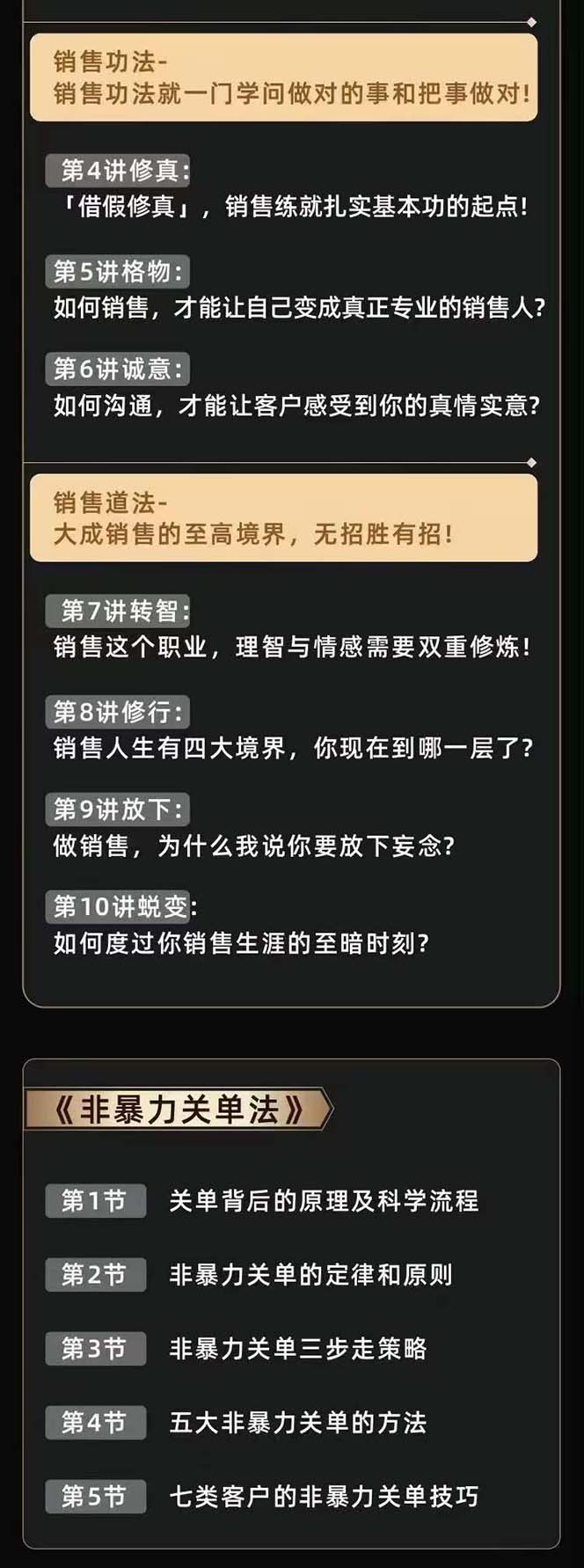 （10799期）从小新手到销冠 三合一速成：销售3法+非暴力关单法+销售系统挖需课 (27节)-4