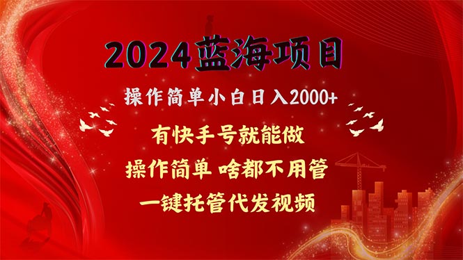 （10693期）2024蓝海项目，网盘拉新，操作简单小白日入2000+，一键托管代发视频，…-创奇社