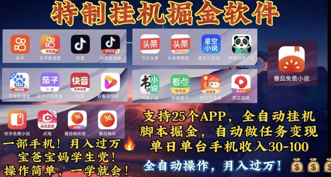 （10703期）月入过万 24小时全自动无脑挂机，操作简单！-创奇社