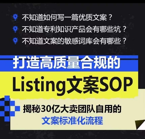 （10585期）打造高质量合规Listing文案SOP，亿级大卖家自用的文案标准化流程-2