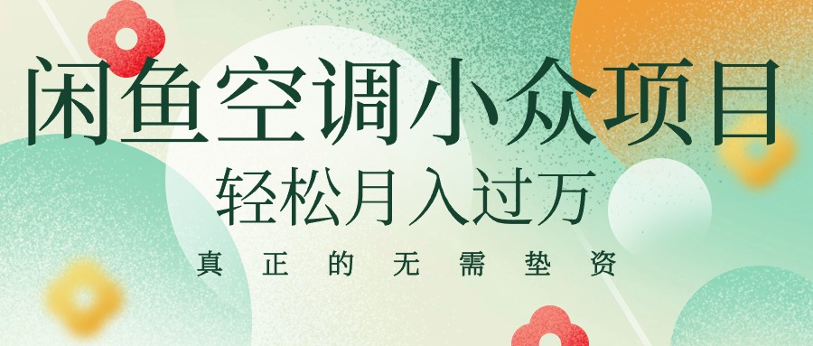 （10525期）闲鱼卖空调小众项目 轻松月入过万 真正的无需垫资金-创奇社
