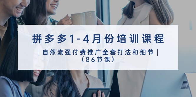 （10495期）拼多多1-4月份培训课程，自然流强付费推广全套打法和细节（86节课）-创奇社