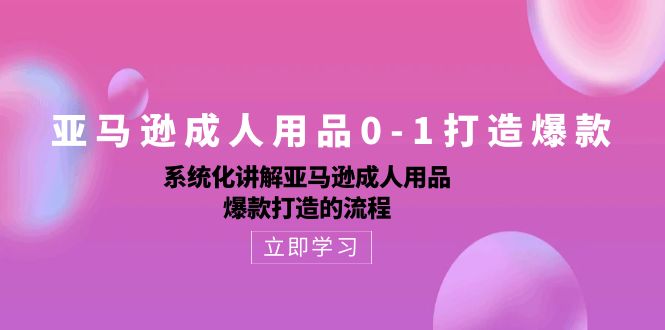（10493期）亚马逊成人用品0-1打造爆款：系统化讲解亚马逊成人用品爆款打造的流程-创奇社