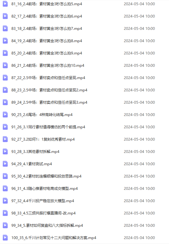 （10297期）2024单品正价起号，直播素材投流选品：选品课+投流课+素材课+卡首屏/100节-6