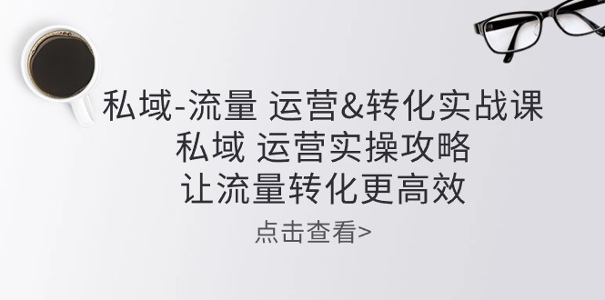 私域流量运营&转化实操课：私域运营实操攻略，让流量转化更高效-创奇社 - AI前沿·副业变现·资源教程！