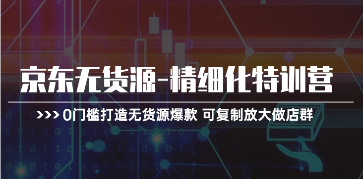 （11303期）京东无货源-精细化特训营，0门槛打造无货源爆款 可复制放大做店群-创奇社
