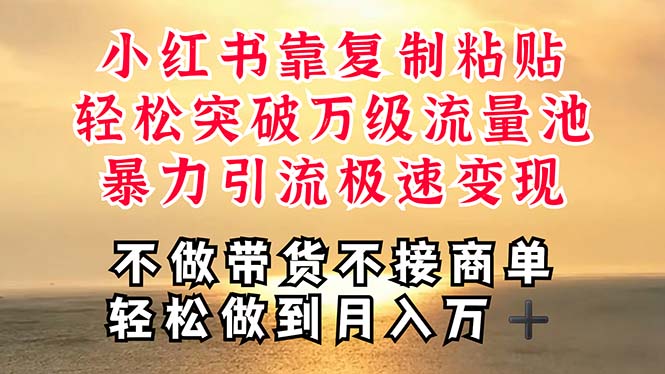 （11139期）深层揭秘小红书，靠复制粘贴，一周突破万级流量池，无脑搬运，暴力引流…-创奇社