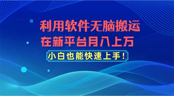 （11078期）利用软件无脑搬运，在新平台月入上万，小白也能快速上手-创奇社