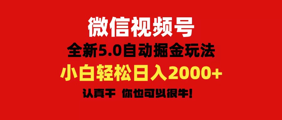 （11332期）微信视频号变现，5.0全新自动掘金玩法，日入利润2000+有手就行-1