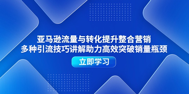 （11335期）亚马逊流量与转化提升整合营销，多种引流技巧讲解助力高效突破销量瓶颈-创奇社