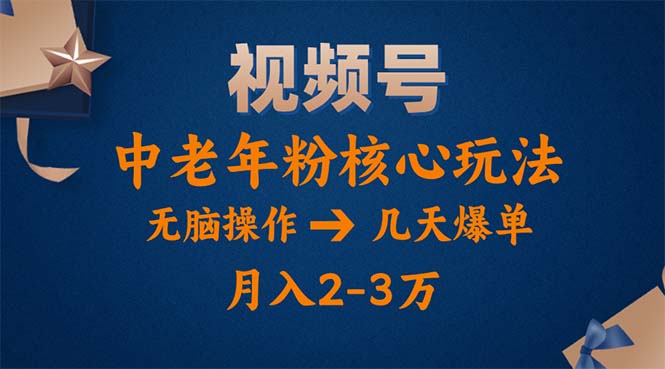 （11288期）视频号火爆玩法，高端中老年粉核心打法，无脑操作，一天十分钟，月入两万-创奇社
