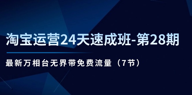 （11182期）淘宝运营24天速成班-第28期：最新万相台无界带免费流量（7节）-创奇社