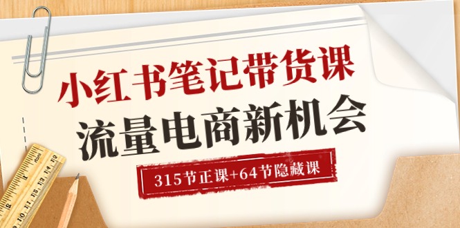 （10940期）小红书-笔记带货课【6月更新】流量 电商新机会 315节正课+64节隐藏课-创奇社