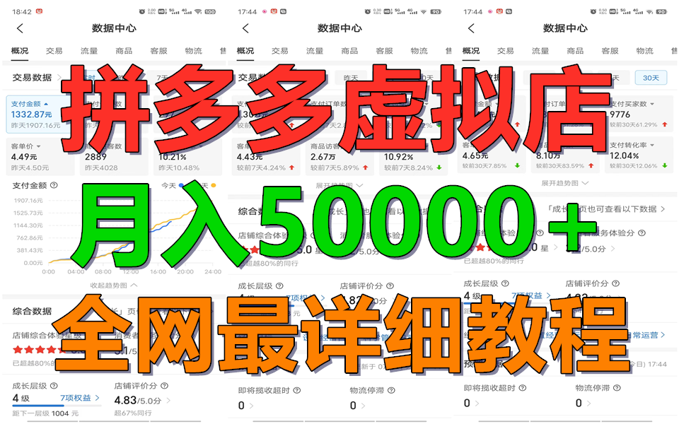 拼多多虚拟电商训练营月入50000+你也行，暴利稳定长久，副业首选-1