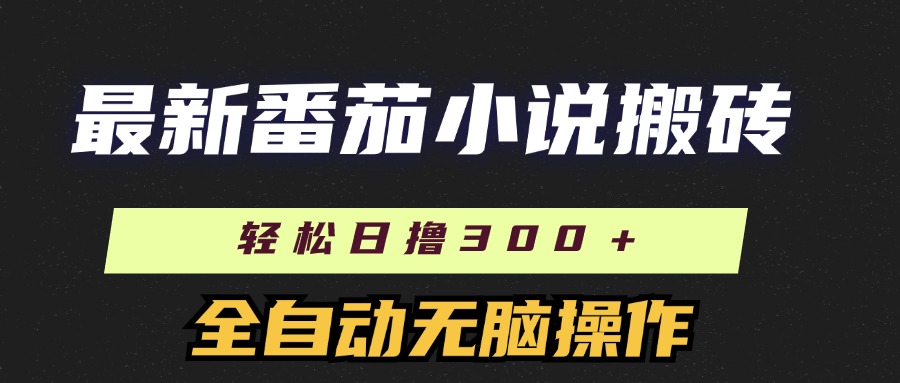 （11904期）最新番茄小说搬砖，日撸300＋！全自动操作，可矩阵放大-创奇社 - AI前沿·副业变现·资源教程！