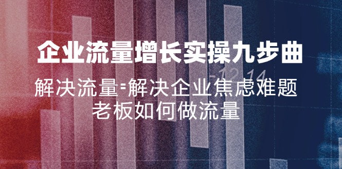 （11822期）企业流量增长实战九步曲，解决流量=解决企业焦虑难题，老板如何做流量-创奇社