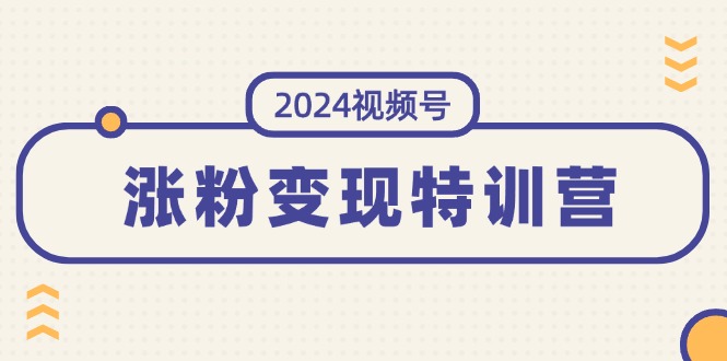 （11779期）2024视频号-涨粉变现特训营：一站式打造稳定视频号涨粉变现模式（10节）-创奇社