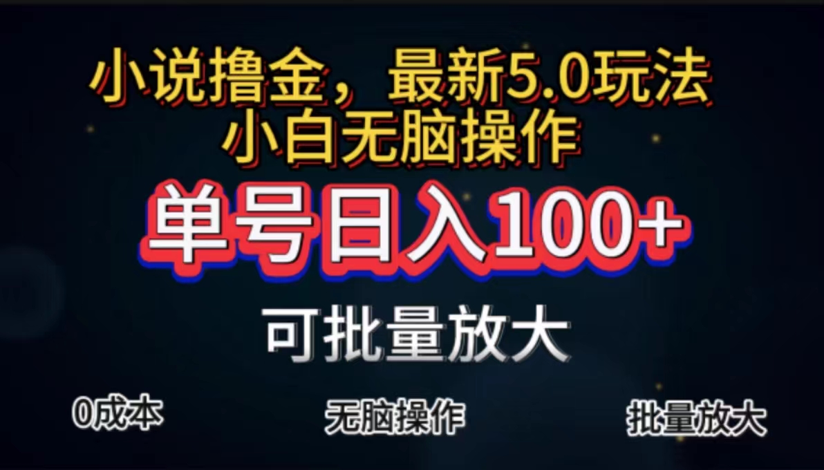 （11651期）全自动小说撸金，单号日入100+小白轻松上手，无脑操作-创奇社