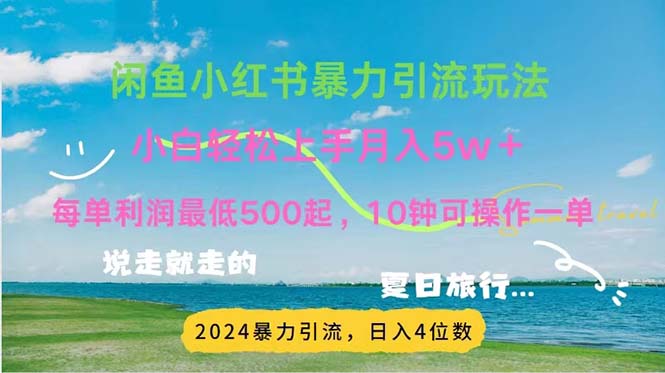 （11650期）2024暑假赚钱项目小红书咸鱼暴力引流，简单无脑操作，每单利润500+，…-创奇社