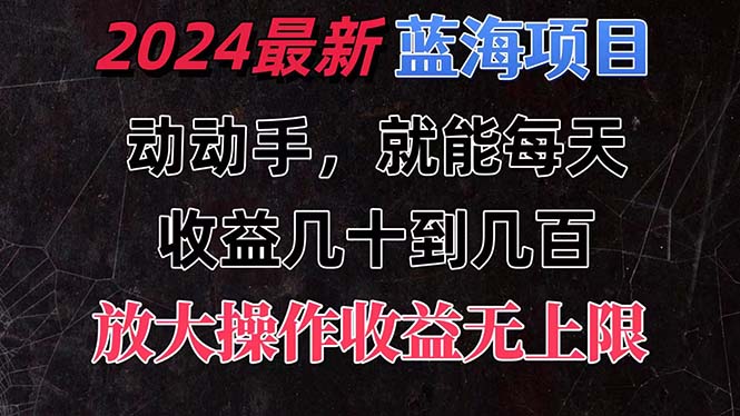 （11470期）有手就行的2024全新蓝海项目，每天1小时收益几十到几百，可放大操作收…-创奇社