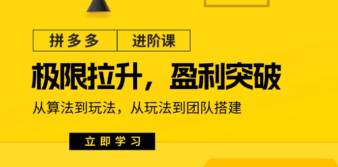 （11435期）拼多多·进阶课：极限拉升/盈利突破：从算法到玩法 从玩法到团队搭建-18节-创奇社