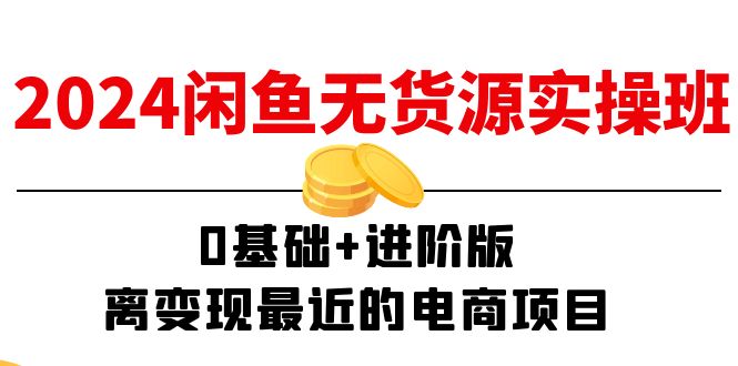 （11535期）2024闲鱼-无货源实操班：0基础+进阶版，离变现最近的电商项目（15节）-创奇社