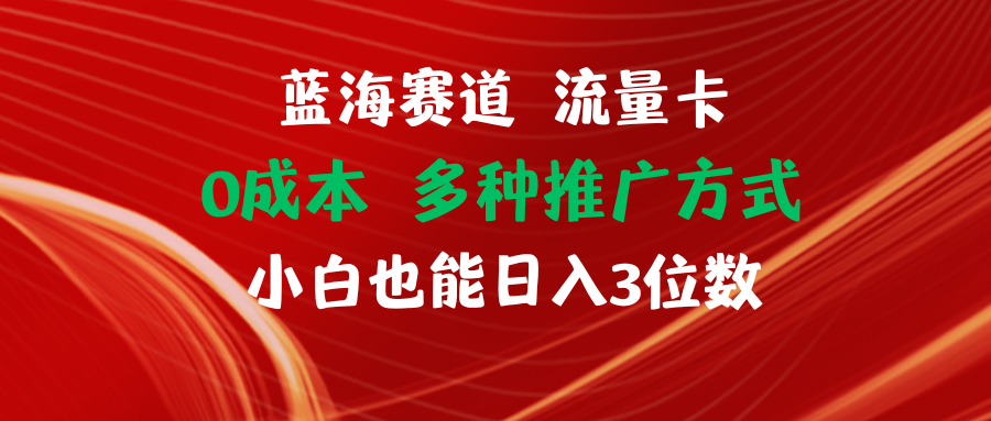 （11768期）蓝海赛道 流量卡 0成本 小白也能日入三位数-1