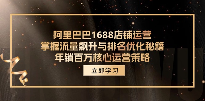 （12184期）阿里巴巴1688店铺运营，掌握流量飙升与排名优化秘籍 年销百万核心运营策略-创奇社 - AI前沿·副业变现·资源教程！