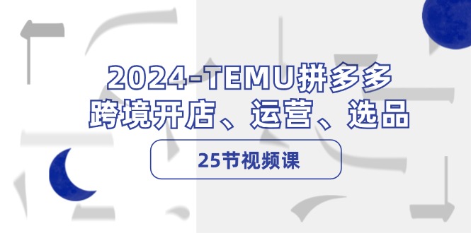 （12106期）2024-TEMU拼多多·跨境开店、运营、选品（25节视频课）-创奇社