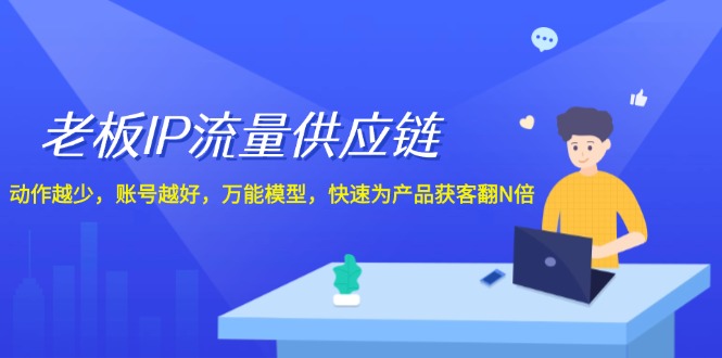 （12077期）老板 IP流量 供应链，动作越少，账号越好，万能模型，快速为产品获客翻N倍-创奇社