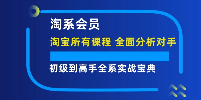 （12055期）淘系会员【淘宝所有课程，全面分析对手】，初级到高手全系实战宝典-创奇社