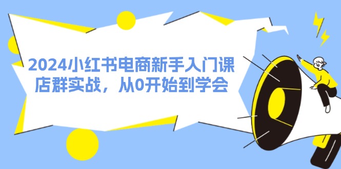 （11988期）2024小红书电商新手入门课，店群实战，从0开始到学会（31节）-创奇社