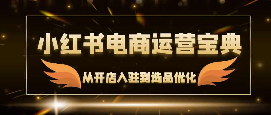 （12497期）小红书电商运营宝典：从开店入驻到选品优化，一站式解决你的电商难题-创奇社