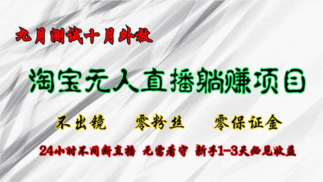 （12862期）淘宝无人直播最新玩法，九月测试十月外放，不出镜零粉丝零保证金，24小…-创奇社