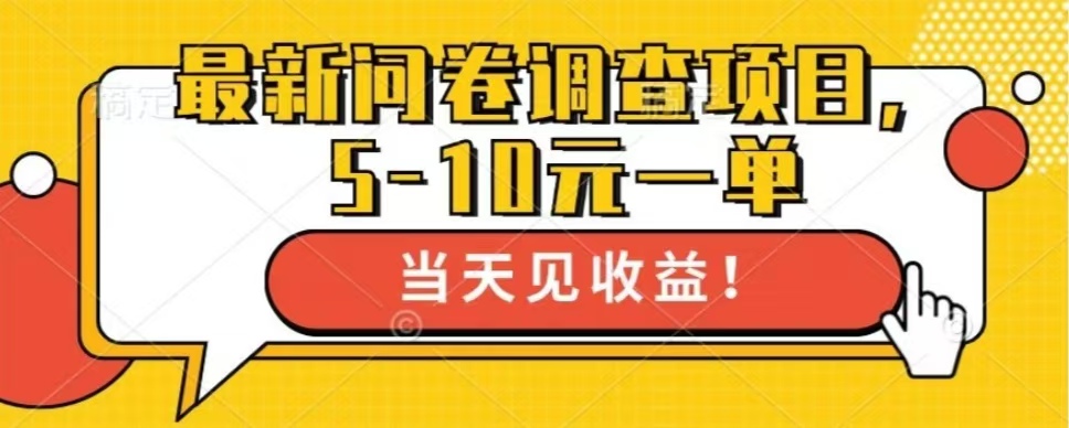 （13167期）最新问卷调查项目，单日零撸100＋-创奇社